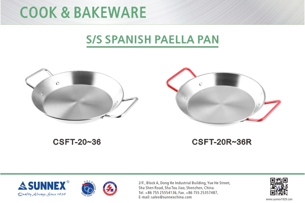 Španielska paella panvica Sunnex z nehrdzavejúcej ocele