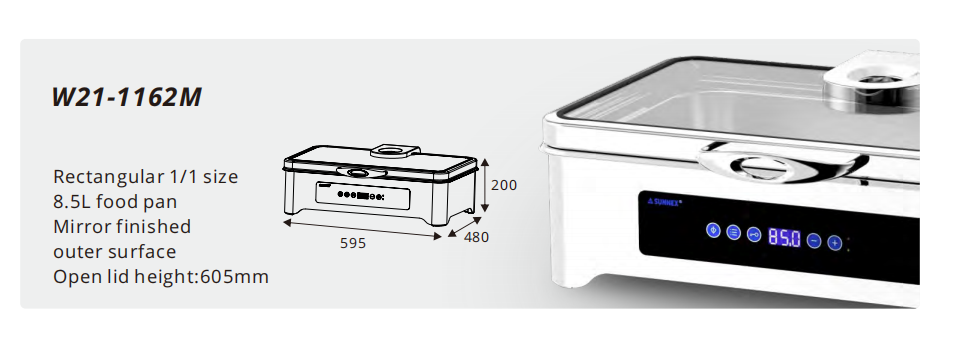 Sunnex Suché teplo bezvodého bufetu Chafer